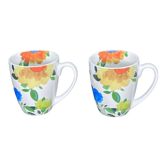 Mikasa Provence Garde Coffee Mugs Floral Tea Cups by Kim Parker - Picture 6 of 11